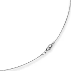 1mm Halsreif Halskette aus 925 Silber rhodiniert 50cm