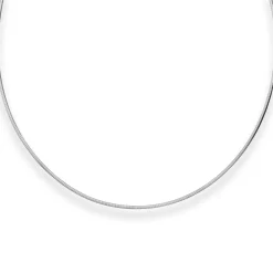 1,5mm Halsreif Halskette aus 925 Silber rhodiniert matt 45cm