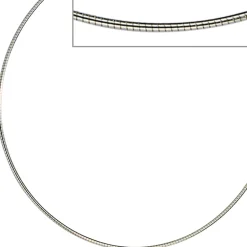1mm Halsreif Halskette Kette Collier aus Edelstahl, Damen, 42cm