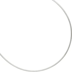 1,1mm Halsreif Omegakette Collier aus 925 Silber rhodiniert rund 38cm