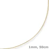 1mm Halsreif Omegakette Tondakette Collier Halskette aus 333 Gold Gelbgold 50cm