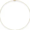 1mm Halsreif Omegakette Tondakette Collier Halskette aus 375 Gold Gelbgold 45cm