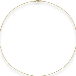 1mm Halsreif Omegakette Tondakette Collier Halskette aus 375 Gold Gelbgold 45cm