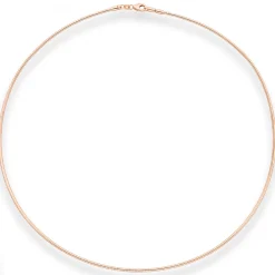 1,5mm Halsreif Omegakette Tondakette Collier Omegareif aus 750 Gold Rotgold 45cm