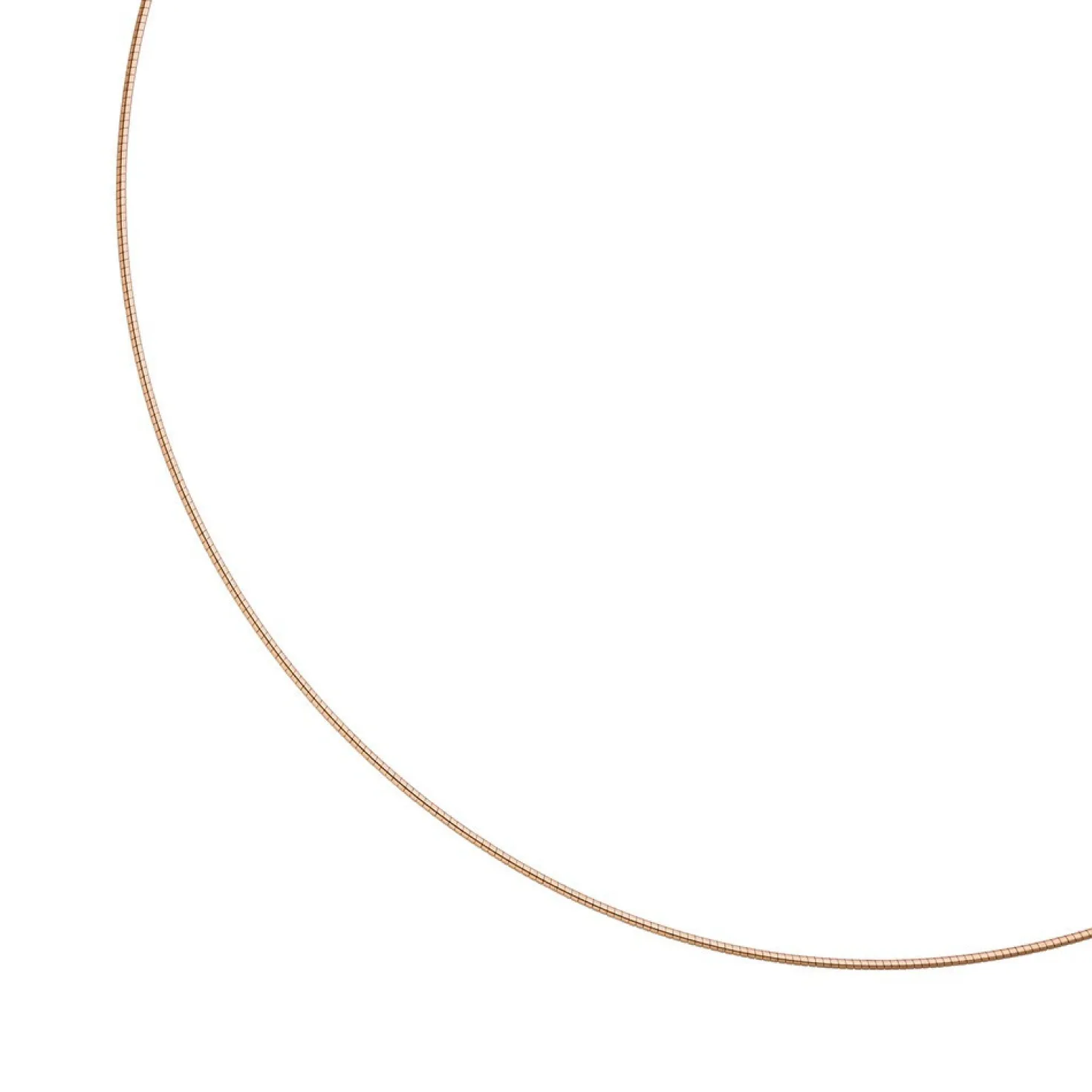 1,1mm Halsreif Omegareif aus 925 Silber rotgold vergoldet 45cm Halsschmuck
