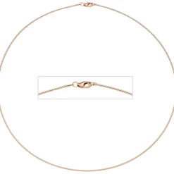 1,1mm Halsreif Omegareif aus 925 Silber rotgold vergoldet 42cm Halsschmuck
