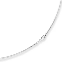 1,5mm Halsreif Omegareif Halskette aus 925 Silber 38cm