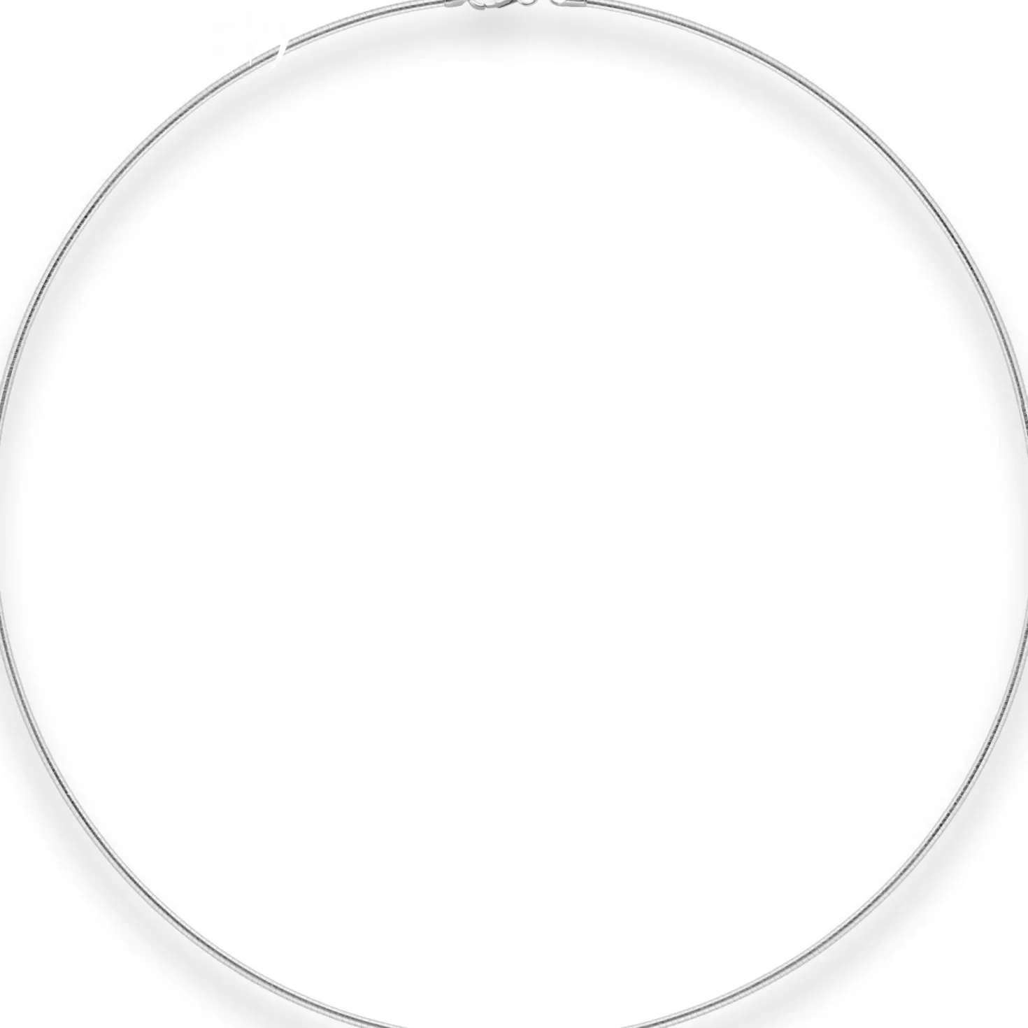 1,5mm Halsreif Omegareif Halskette aus 925 Silber 50cm
