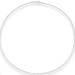1,5mm Halsreif Omegareif Halskette aus 925 Silber rhodiniert 42cm