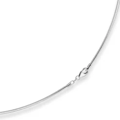 1,5mm Halsreif Omegareif Halskette aus 925 Silber rhodiniert 42cm