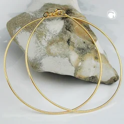 0,8mm Halsreif Omegareif Kette Rundkette aus 375 Gold Gelbgold, 42cm