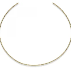 1,5mm Halsreif Omegareif Omegakette Collier 750 Gold Gelbgold 45cm abschraubbar