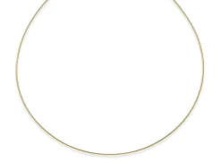 1,2mm Halsreif Omegareif Omegakette Collier 750 Gold Gelbgold, rund, 50cm