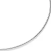 1,5mm Halsreif Omegareif Omegakette Collier 750 Gold Weißgold 45cm abschraubbar