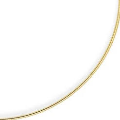 1,6mm Halsreif Omegareif Omegakette, 585 Gold Gelbgold, Goldkette, 50cm