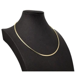 3mm Halsreif Omegareif Omegakette, 585 Gold Gelbgold, Goldkette, 45cm