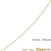1mm Halsreif Omegareif Omegakette 585 Gold Gelbgold Goldkette 50cm abschraubbar