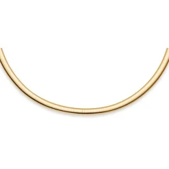 6mm Halsreif Omegareif Omegakette, 585 Gold Gelbgold, Goldkette, 42cm