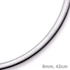6mm Halsreif Omegareif Omegakette 750 Gold Weißgold Goldkette 42cm Damen