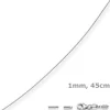 1mm Halsreif Omegareif Omegakette 750 Gold Weißgold Goldkette 45cm abschraubbar