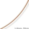 1,6mm Halsreif Omegareif Omegakette rund, 585 Gold Rotgold, 50cm