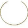 2,5mm Halsreif Omegareif rund Kette Halskette Collier aus 585 Gold Gelbgold 42cm