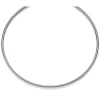 2,5mm Halsreif Omegareif rund Kette Halskette Collier aus 750 Gold Weißgold 42cm