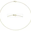 1,1mm Halsreif Omegareif 925 Silber gelbgold vergoldet 42cm Halsschmuck Damen