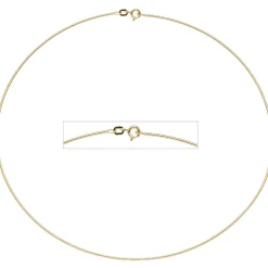 1,1mm Halsreif Omegareif 925 Silber gelbgold vergoldet 42cm Halsschmuck Damen