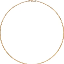 1,8mm Halsreif Reif Collier 14Kt 585 Gold Rotgold, 45cm