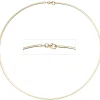 2mm Halsreif Reif Kette, 333 Gold Gelbgold, flach, 42cm