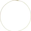 1.1mm Halsreif Reif Kette rund, 585 Gelbgold Gold, Omegakette, 45cm