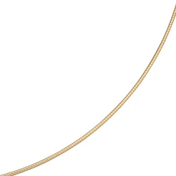 1.1mm Halsreif Reif Kette rund, 585 Gelbgold Gold, Omegakette, 45cm