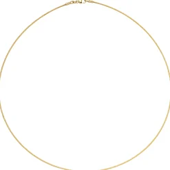 1.1mm Halsreif Reif Kette rund, 750 Gold Gelbgold, 50cm