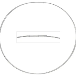 1,3mm Halsreif 5-reihige Halskette aus Edelstahl Edelstahlkette Halsschmuck 42cm