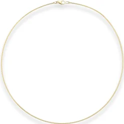 1,2mm Halsreif Tondakette Collier Omegareif aus 333 Gold Gelbgold 50cm