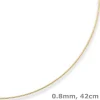 0,8mm Halsreif Tondakette Collier Omegareif Halskette aus 585 Gold Gelbgold 42cm
