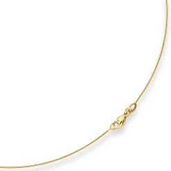0,8mm Halsreif Tondakette Collier Omegareif Halskette aus 375 Gold Gelbgold 40cm