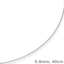 0,8mm Halsreif Tondakette Kette Collier Omegareif aus 750 Gold Weißgold 40cm