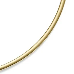 2,5mm Halsreif Wendeomegareif Collier flach, 750 Gold Gelbgold & Weißgold 45cm