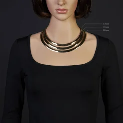 8mm Halsreif Wendeomegareif Collier flach 750 Gold Gelbgold & Weißgold 42cm Damen