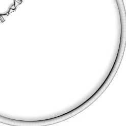 4mm Halsreif Wendeomegareif Collier flach 750 Gold Gelbgold & Weißgold 42cm Damen