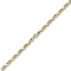 4,5mm Herren Kette Halsschmuck Halskette aus 750 Gold Gelbgold 65cm