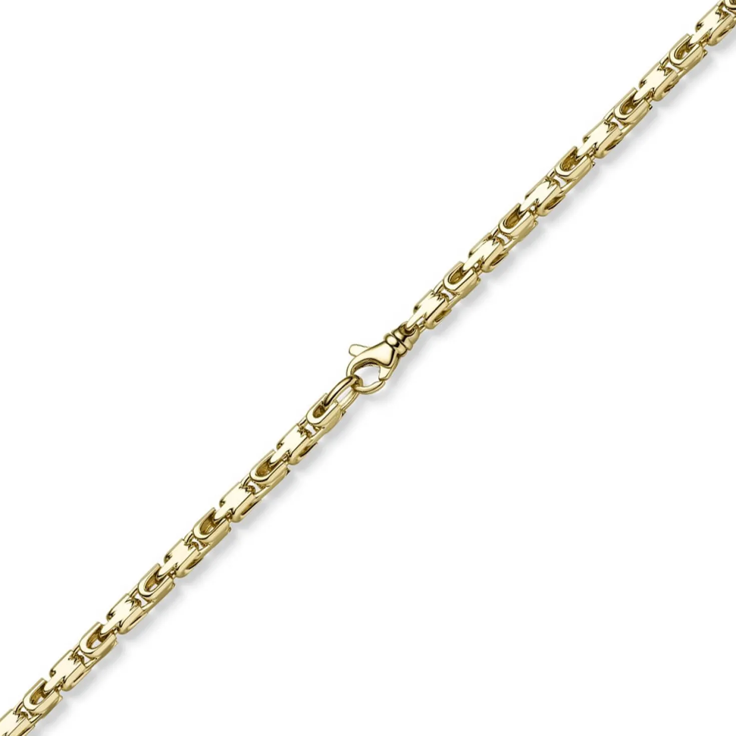 4,5mm Herren Kette Halsschmuck Halskette aus 750 Gold Gelbgold 65cm