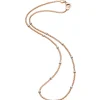 1,5mm Himbeer Collier Halskette aus 750 Rotgold mit Rollos aus 750 Weißgold 50cm