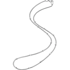 1,5mm Himbeer Collier Halskette mit Rollos Halsschmuck aus 750 Weißgold 42cm