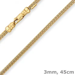 3mm Himbeerkette Goldkette Collier Halskette aus 585 Gold Gelbgold 45cm