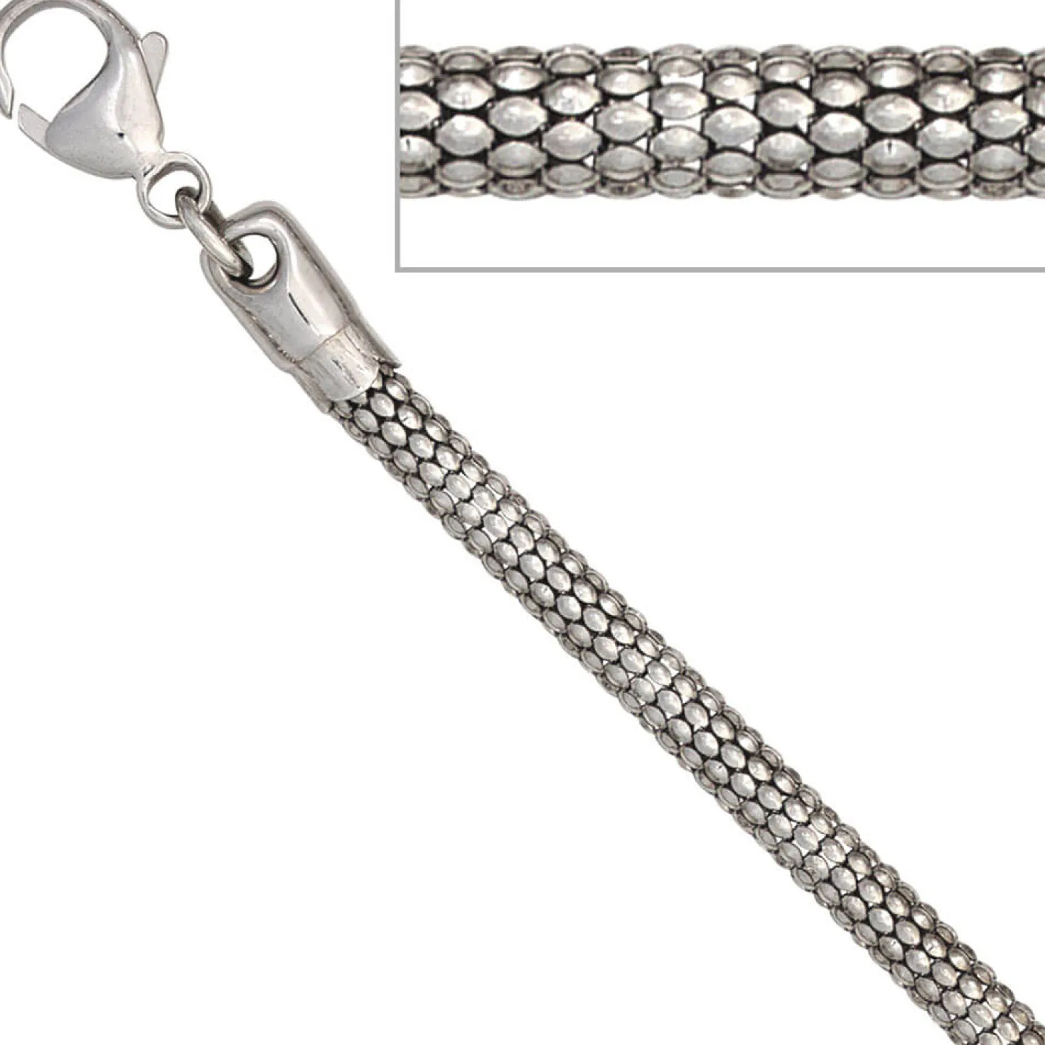 3,6mm Himbeer-Kette Halskette Collier 925 Silber glänzend Silberkette 42cm