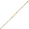 2,1mm Id-Armband Figarokette diamantiert Armschmuck aus 375 Gold Gelbgold 14cm