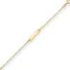 1,9mm Id-Armband Figarokette diamantiert Herz aus 585 Gold Gelbgold 14cm